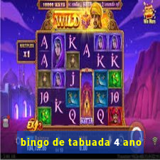 bingo de tabuada 4 ano